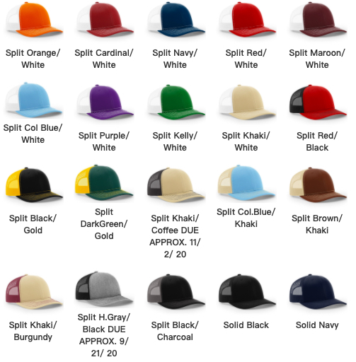 custom richardson 112 cap colors