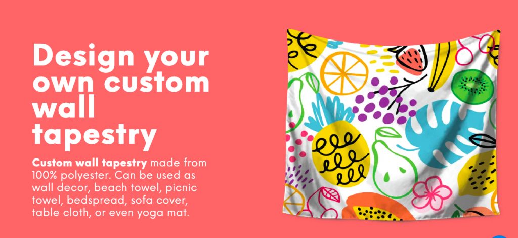 Custom tapestry banner