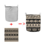 Foldable laundry basket print on demand large capacity laundry hamper dirty clothes storage customiz (3)