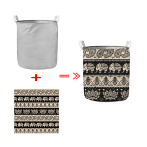 Foldable laundry basket print on demand large capacity laundry hamper dirty clothes storage customiz (3)