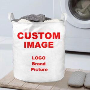 Foldable laundry basket print on demand large capacity laundry hamper dirty clothes storage customiz