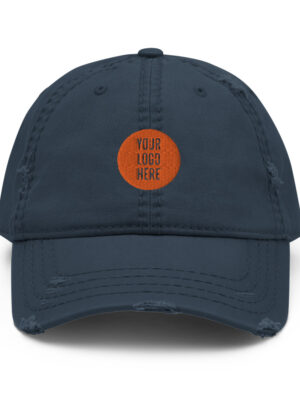 distressed-dad-hat-navy-5fcc4774077a2.jpg Custom Distressed Dad Hat