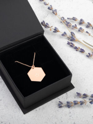 engraved-silver-hexagon-chain-necklace-18k-rose-gold-coating-5fcb788fce5e0.jpg Personalized Engraved Silver Hexagon Necklace